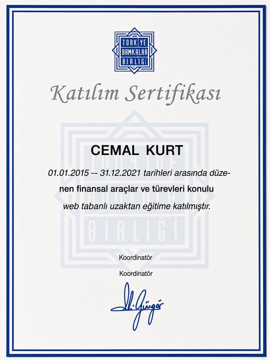 Katılım Sertifikası - Finansal Araçlar ve Türevleri - Cemal Kurt