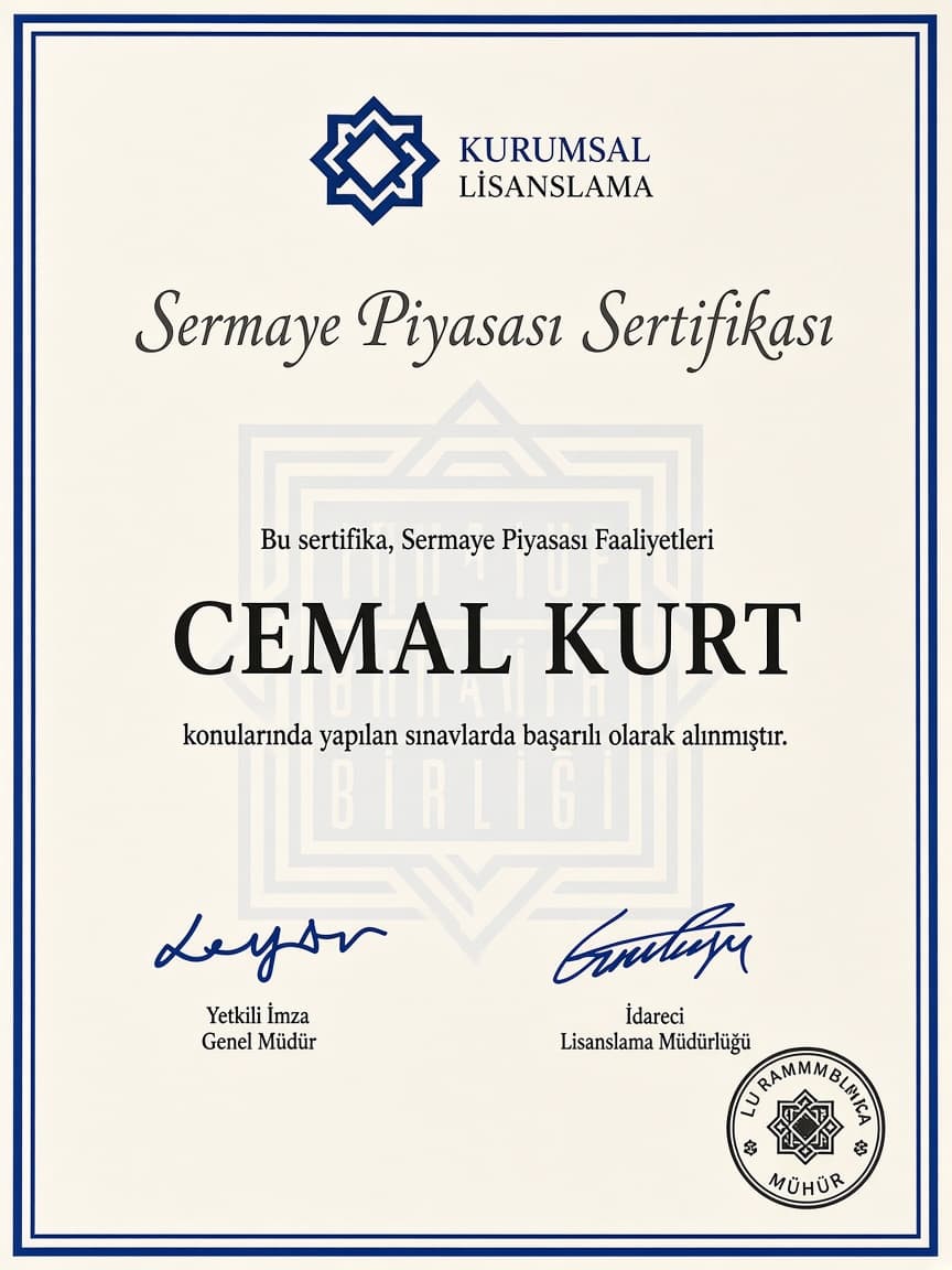 Profesyonel Yetkinlik Sertifikası - Cemal Kurt