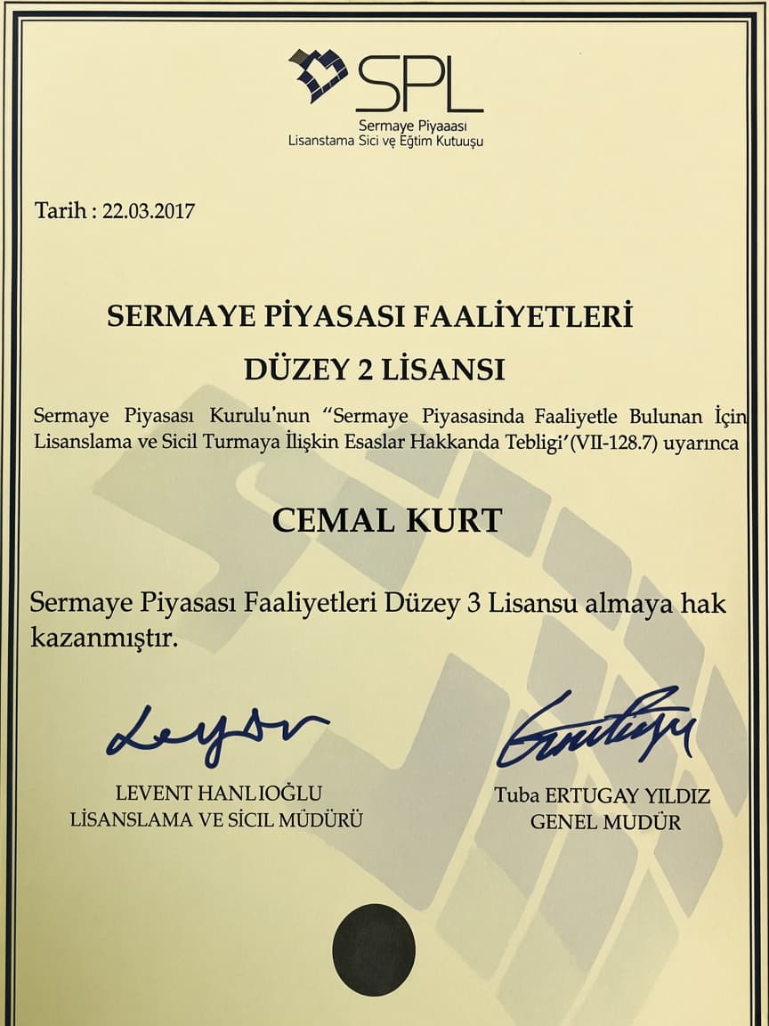 Sermaye Piyasası Faaliyetleri Düzey 2 Lisansı - Cemal Kurt