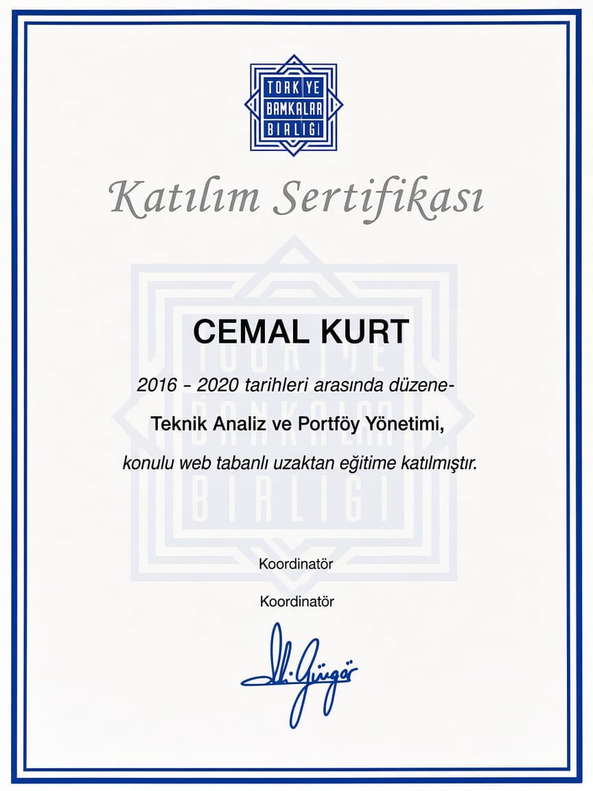 Katılım Sertifikası - Teknik Analiz & Portföy - Cemal Kurt